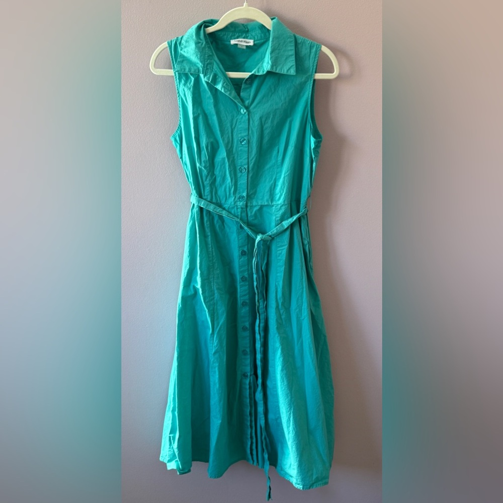 Calvin Klein Teal Midi Dress